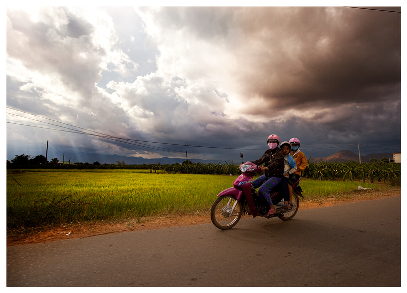 Family biking