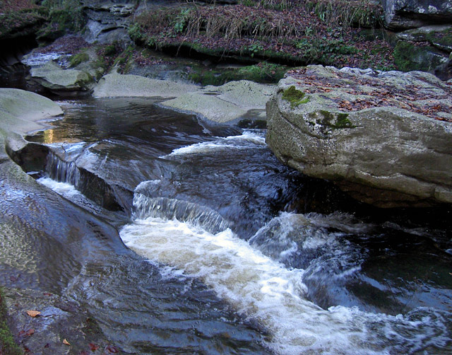 stream over limestone