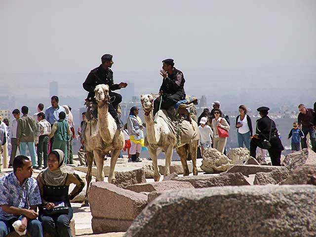 Cairo from the pyramids at Giza