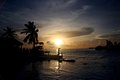 Sunset at the Split on Caye Caulker