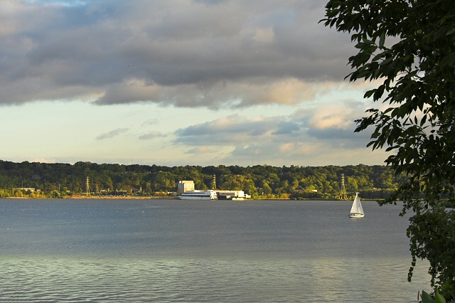 Riverside Sailboat
