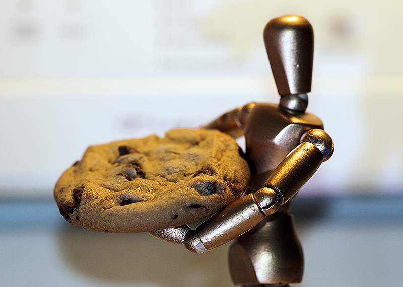 Woody bakes cookies