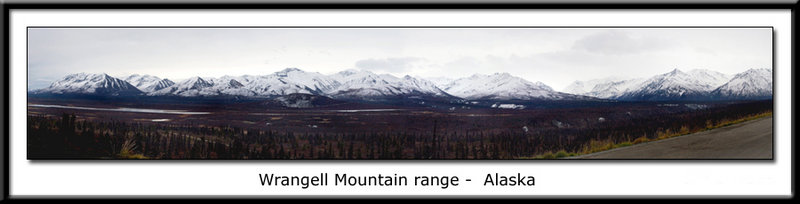 Wrangell Mountain range panoramic