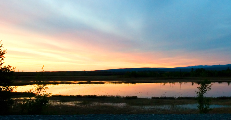 Loon Lake sunset at 11:36 pm