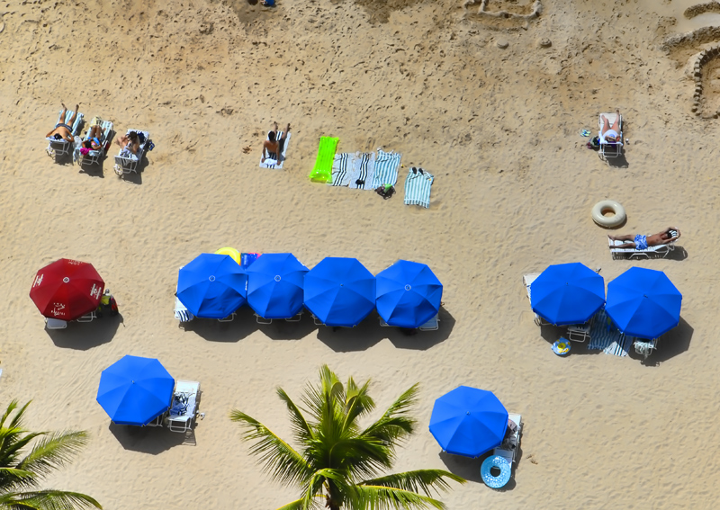 Blue Umbrellas
