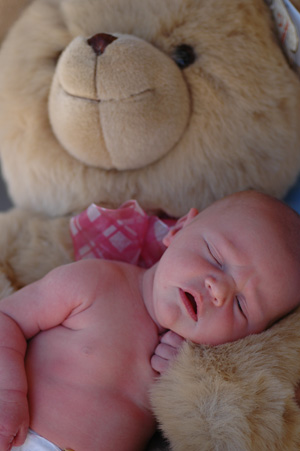 sleeping with teddy