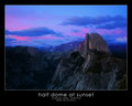 half dome at sunset