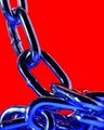 Chain Against Red Background