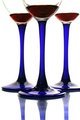 Three Wine Glasses with Reflection