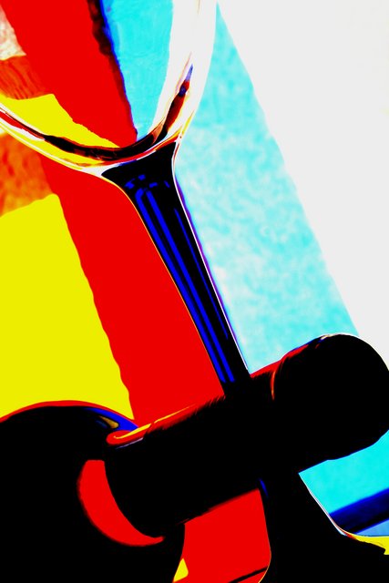 Bottle & Glass Abstract