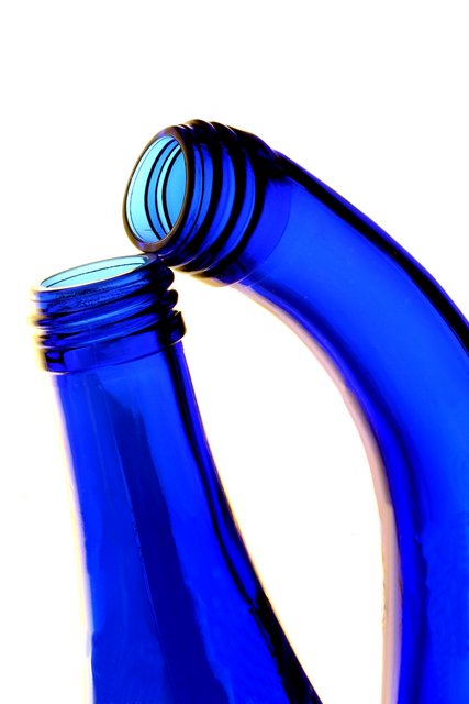 Distorted Cobalt Blue Bottle
