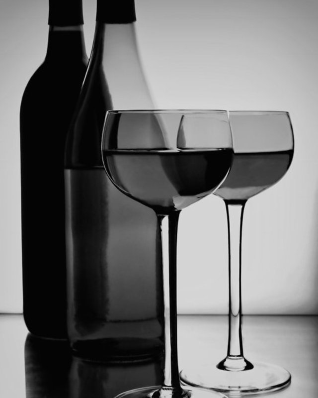 Wine Bottles & Glasses  Abstract