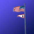 U.S. and Lighthouse Flags