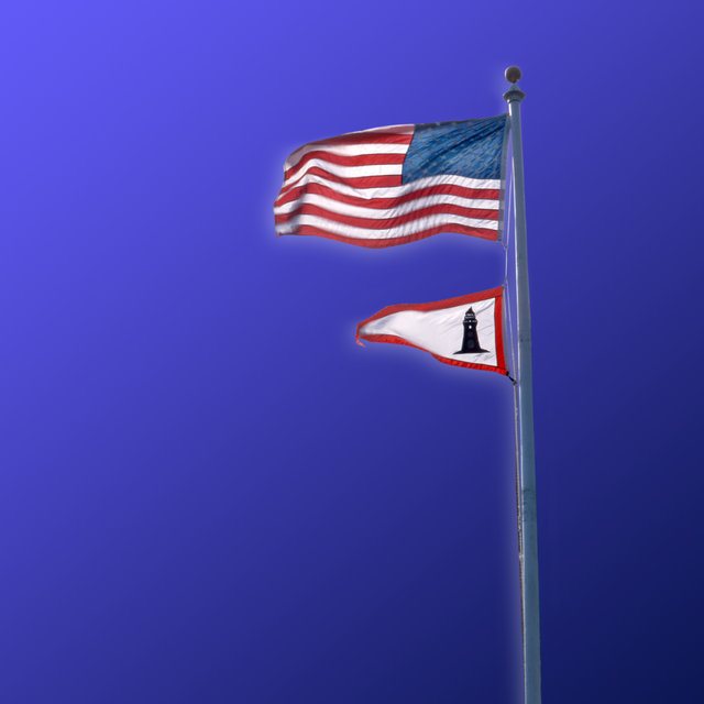 U.S. and Lighthouse Flags