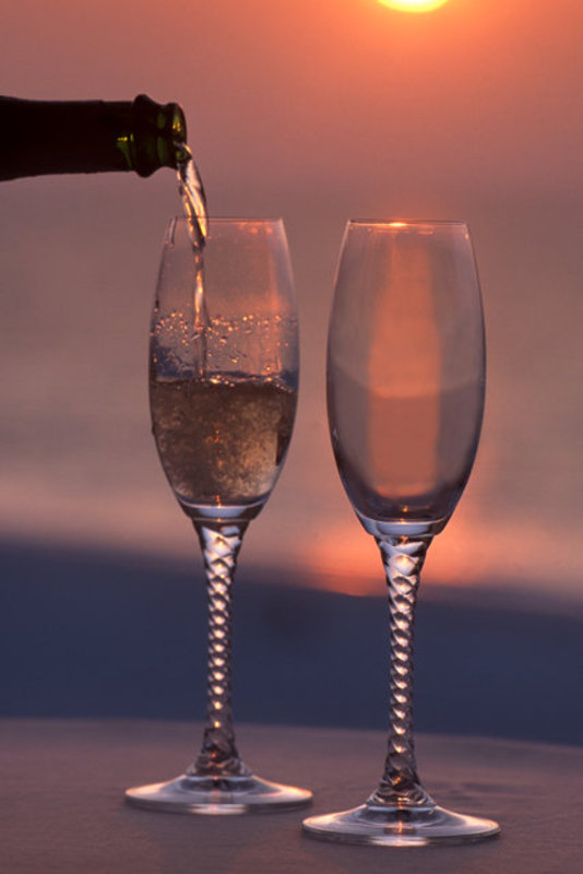 Pouring champagne