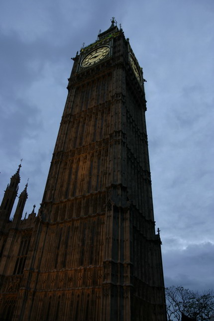 Big Ben at night.
