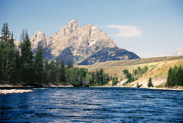 Yellowstone River and Grand Tetons
