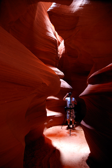 Tom (TLL061) Shooting Back in Antelope Canyon