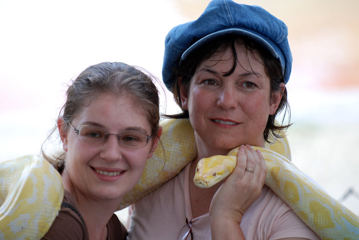 Posing With An Albino Python.jpg