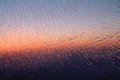 Rain-streaked Window at Sunrise
