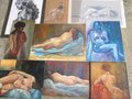 Colage of nudes (oil&charcoal)