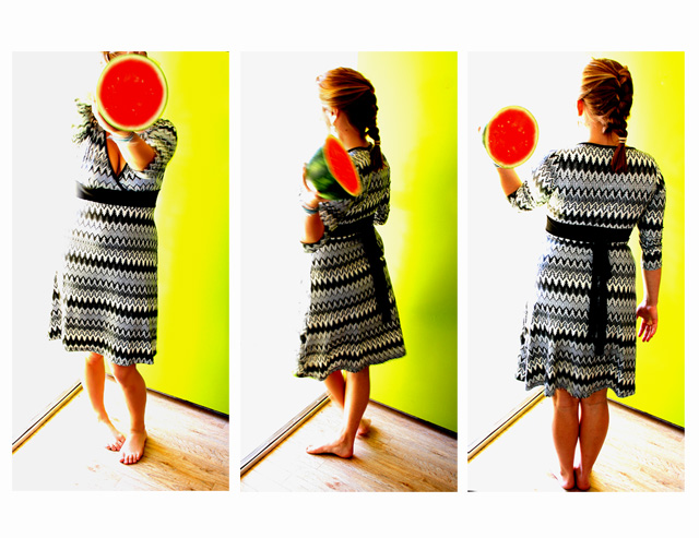 the faceless girl and her seedless watermelon.
