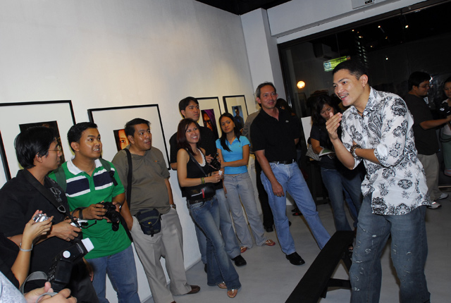 Manny entertaining his guests