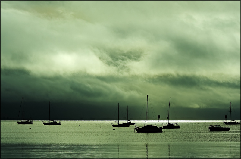 Approaching storm over the harbour