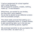 About the shoot