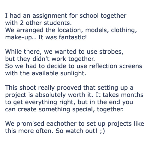 About the shoot