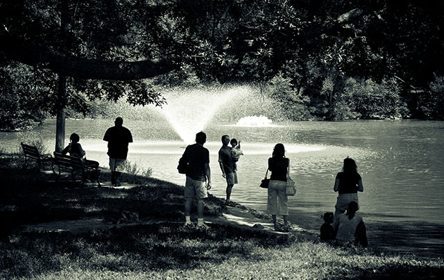 in the park on a sunday afternoon