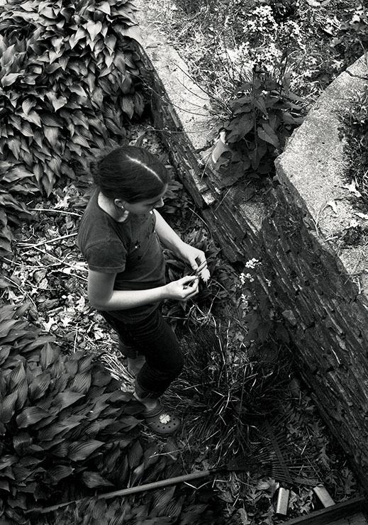 tessa in abuela's garden 