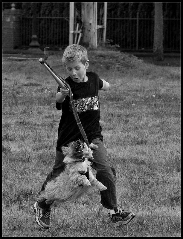 A boy and his dog