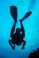 Diver against the Blue