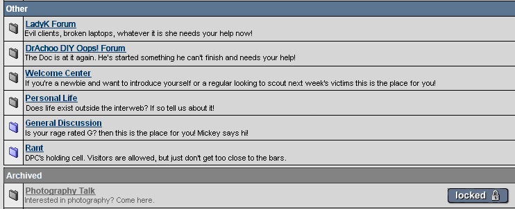 New forum suggestions
