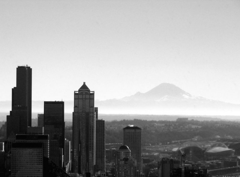 Seattle and Mt. Rainier