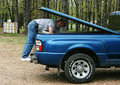 Man eating truck