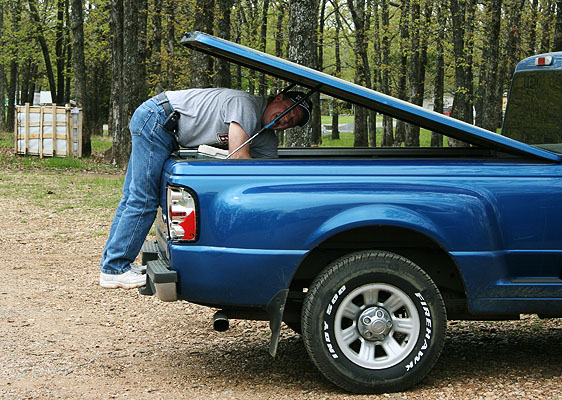 Man eating truck