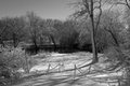 Quiet Winter River in Warrenville