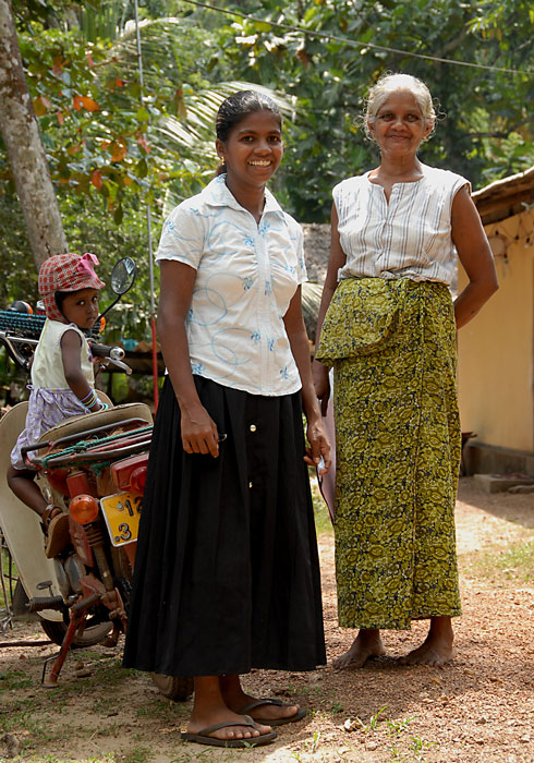 Dammika with her mother and daughter