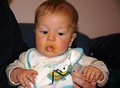 Token messy baby photo