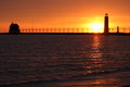 Lighthouse Silhouette Sunset