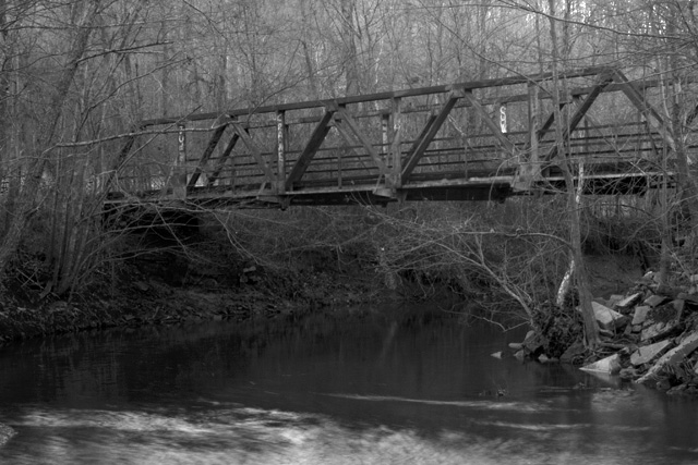 Creek Bridge BW