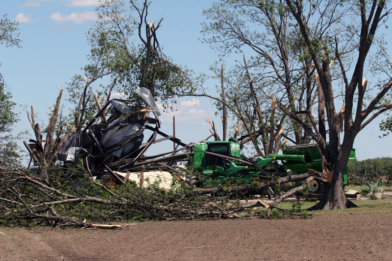 Tallullah Tornado Damage-tractor shed