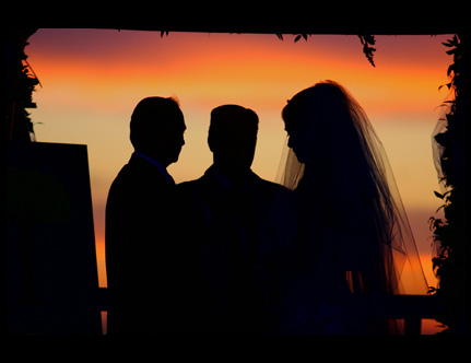 Sunset wedding