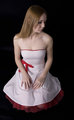 Red Dress, Black Background