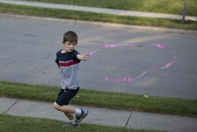 PJ Running With Streamer