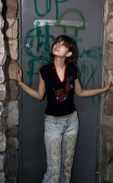 Jen in the doorway