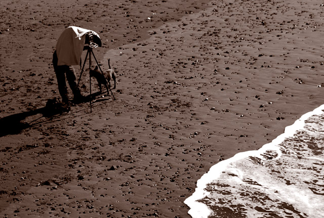 Photographer with Dog