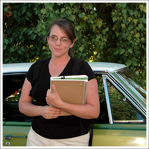 day 45 - aww, gee, it's Rachel's first day of school.